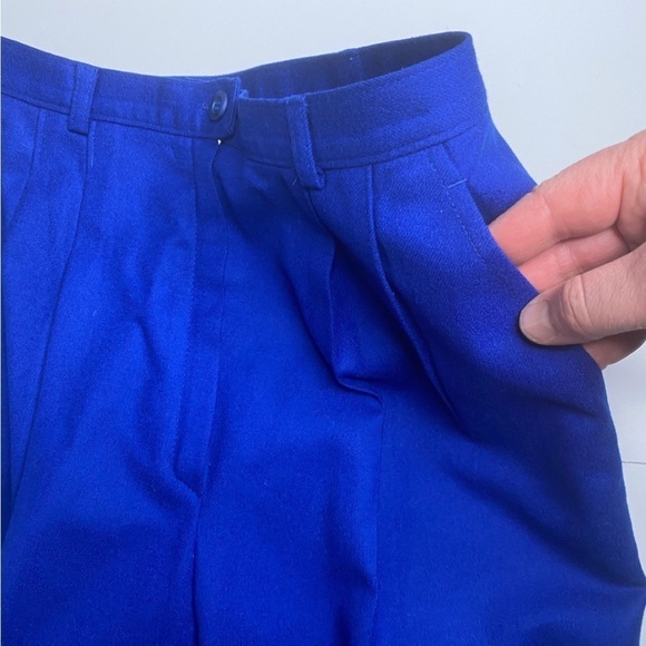 Pendleton Vintage 3 Piece Royal Blue Wool Suit Sz 13 Blazer, Skirt, Pants EUC - Picture 9 of 11